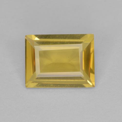 Berilo Dorado Amarillo miel claro natural de 1.18 ct, Corte Baguette, VVS