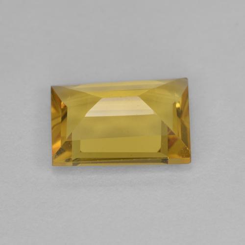 Berilo Dorado Amarillo miel claro natural de 1.18 ct, Corte Baguette, VVS