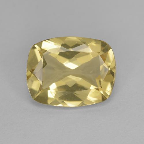 Berilo dorado amarillo natural de 2,32 ct, corte cojín, VVS