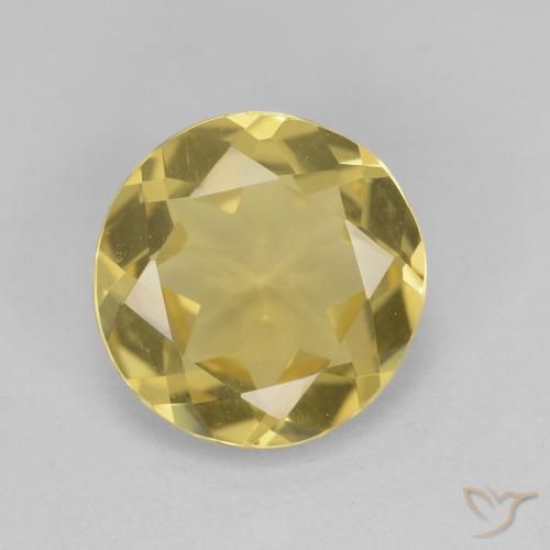 2.26ct Natural Amarillo dorado Berilo dorado, Redondo, VVS