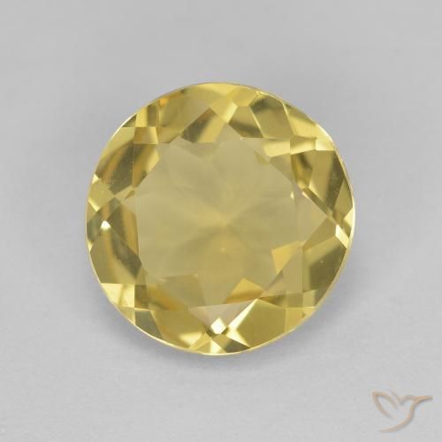Berilo dorado Amarillo dorado natural de 2.26 ct, Redondo, VVS