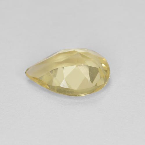 Berilo Dorado Amarillo medio natural de 1.08 ct, En forma de pera, VVS