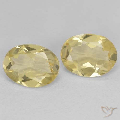 Gemas de Berilo dorado Amarillo medio natural de 2.89 ct, Ovalada, VVS-VS