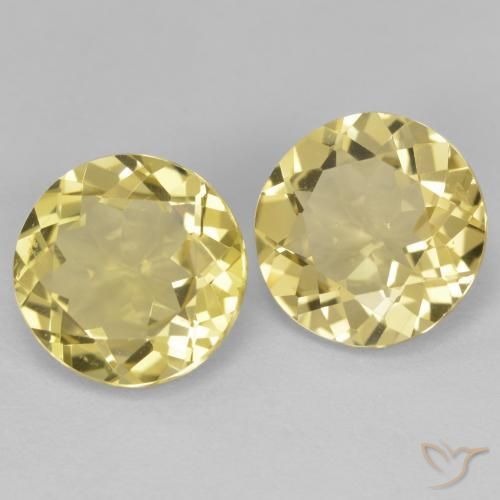 Gemas de Berilo Dorado Dorado claro natural de 4.58 ct, Corte Redondo, VS