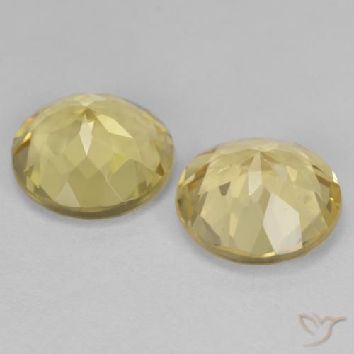 Gemas de Berilo Dorado Dorado claro natural de 4.58 ct, Corte Redondo, VS