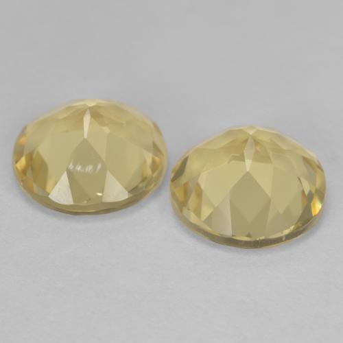 Gemas de berilo dorado amarillo medio natural de 3,24 ct, corte redondo, VS