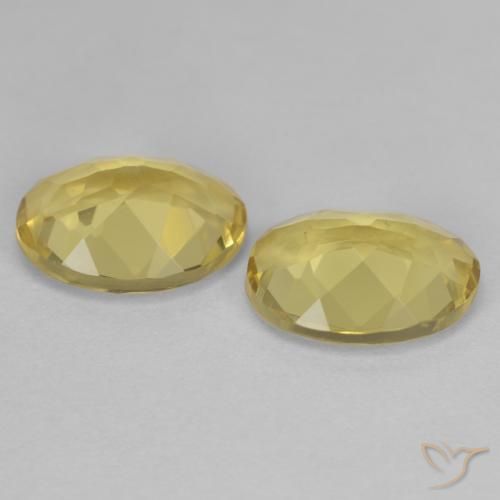 Gemas de Berilo dorado Amarillo claro natural de 3.26 ct, Ovalada, VS