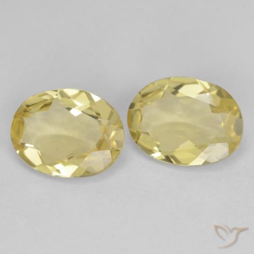Gemas de Berilo dorado Amarillo dijón natural de 2.61 ct, Ovalada, VVS-VS