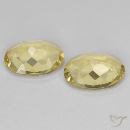 Gemas de Berilo dorado Amarillo dijón natural de 2.61 ct, Ovalada, VVS-VS