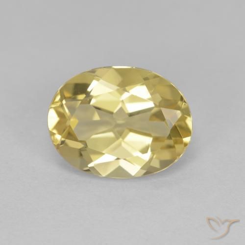 1.92ct Natural Amarillo claro Berilo dorado, Ovalada, VVS-VS