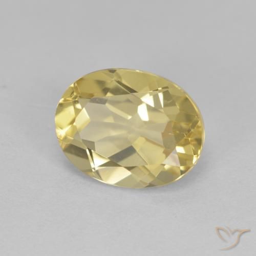 Berilo dorado Amarillo claro natural de 1.92 ct, Ovalada, VVS-VS