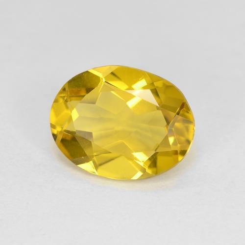 Berilo dorado amarillo miel natural de 1,50 ct, corte óvalo, VVS-VS
