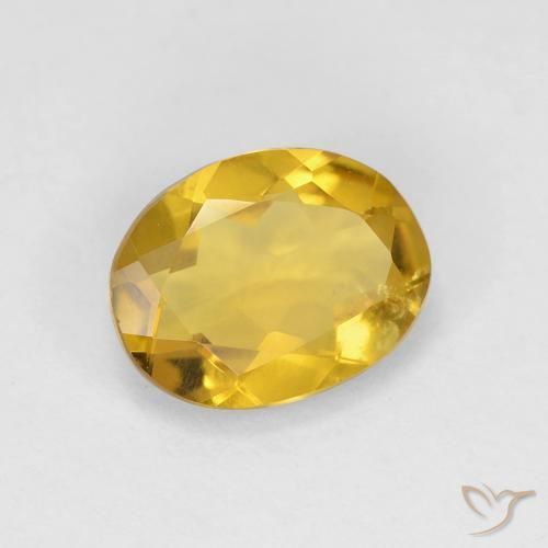 Berilo Dorado Amarillo púrpura natural de 1.44 ct, Corte Óvalo, VS