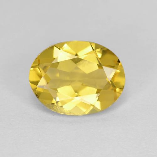 Berilo dorado amarillo natural de 1,73 ct, corte óvalo, VS