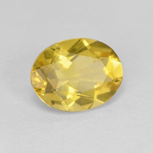 Berilo dorado amarillo natural de 1,73 ct, corte óvalo, VS