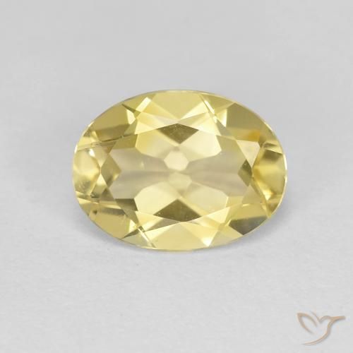 1.52ct Natural Amarillo claro medio Berilo dorado, Ovalada, VS