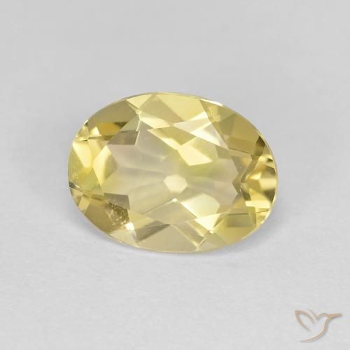 Berilo dorado Amarillo claro medio natural de 1.52 ct, Ovalada, VS
