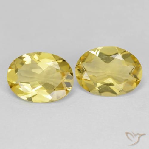 Gemas de Berilo dorado Amarillo dijón natural de 2.77 ct, Ovalada, VVS-VS