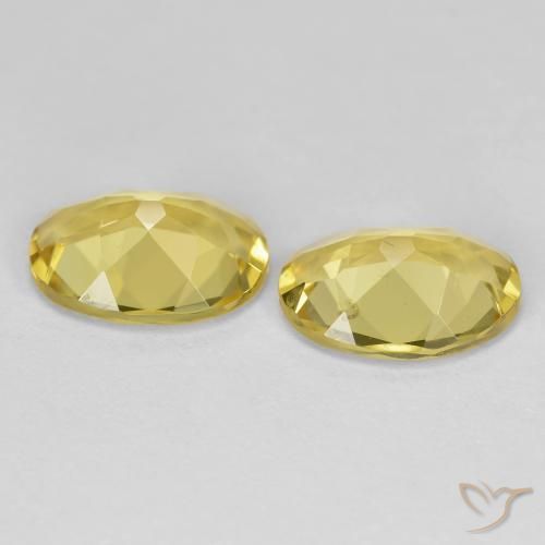 Gemas de Berilo dorado Amarillo dijón natural de 2.77 ct, Ovalada, VVS-VS