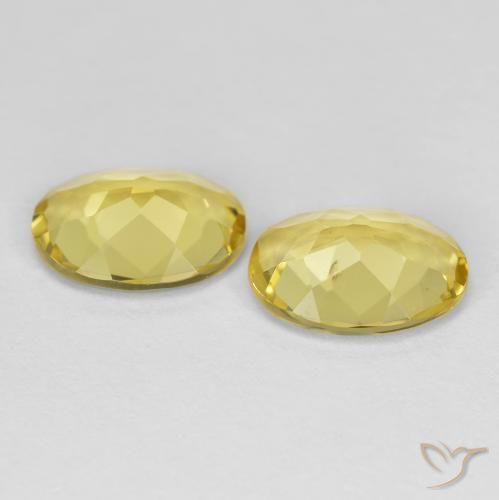 Gemas de Berilo dorado Amarillo dijón natural de 2.68 ct, Ovalada, VVS-VS