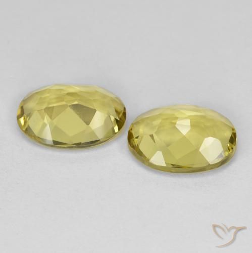 Gemas de Berilo dorado Amarillo dijón natural de 2.90 ct, Ovalada, VS