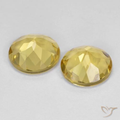 Gemas de Berilo dorado Amarillo claro medio natural de 3.22 ct, Redondo, VVS-VS