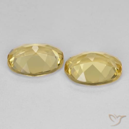 Gemas de Berilo dorado Amarillo claro natural de 3.36 ct, Ovalada, VS