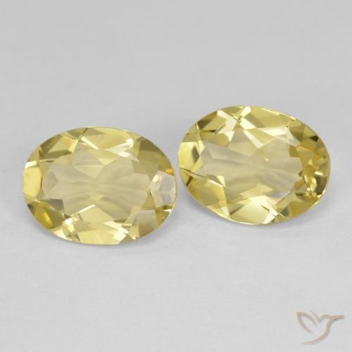 Gemas de Berilo dorado Amarillo mostaza natural de 3.16 ct, Ovalada, VS