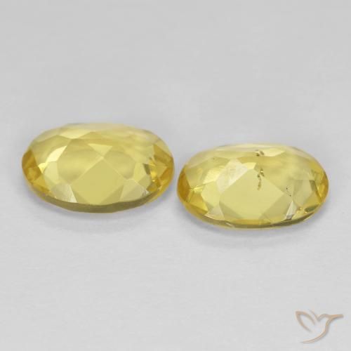 Gemas de Berilo dorado Amarillo claro medio natural de 1.92 ct, Ovalada, VS