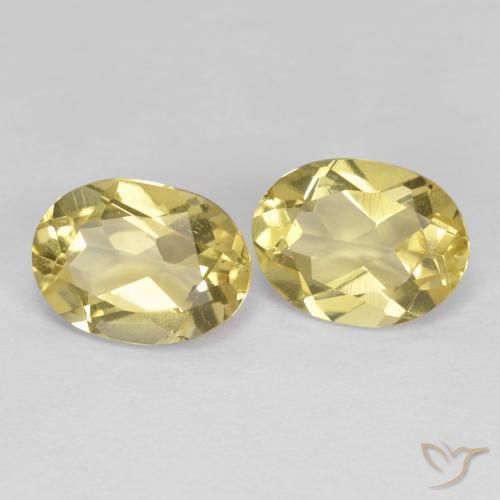 Gemas de Berilo dorado Amarillo claro medio natural de 2.34 ct, Ovalada, VS