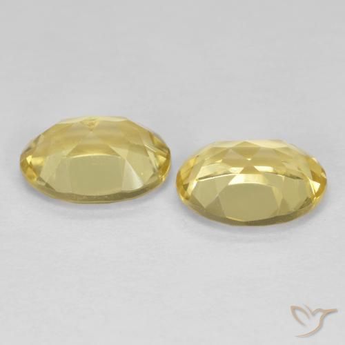 Gemas de Berilo dorado Amarillo claro medio natural de 2.34 ct, Ovalada, VS