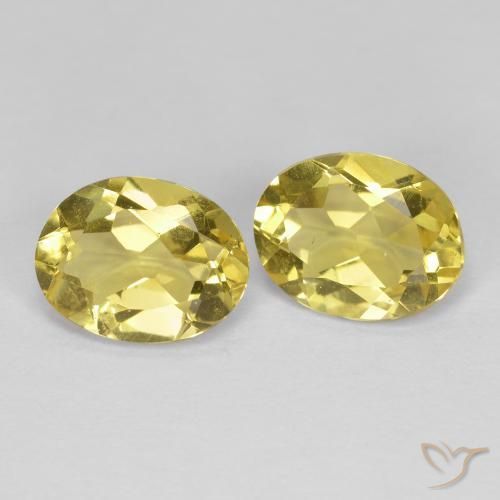 Gemas de Berilo dorado Amarillo toscana natural de 2.06 ct, Ovalada, VS