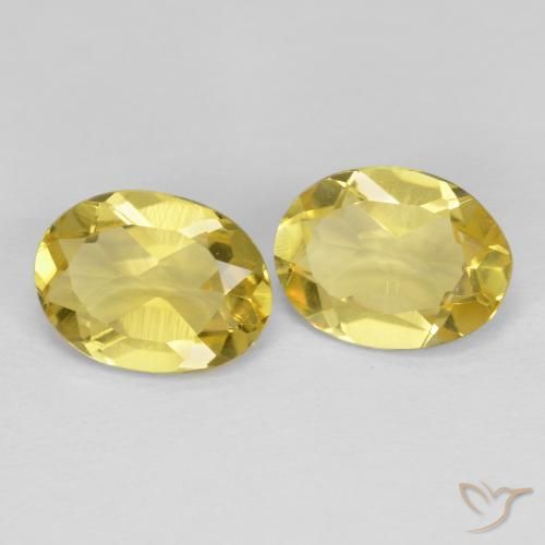 Gemas de Berilo dorado Amarillo toscana natural de 2.16 ct, Ovalada, VS