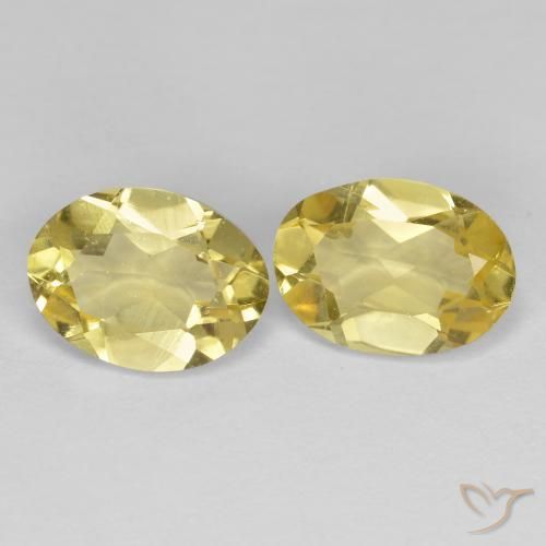 Gemas de Berilo dorado Amarillo dijón natural de 2.22 ct, Ovalada, VS
