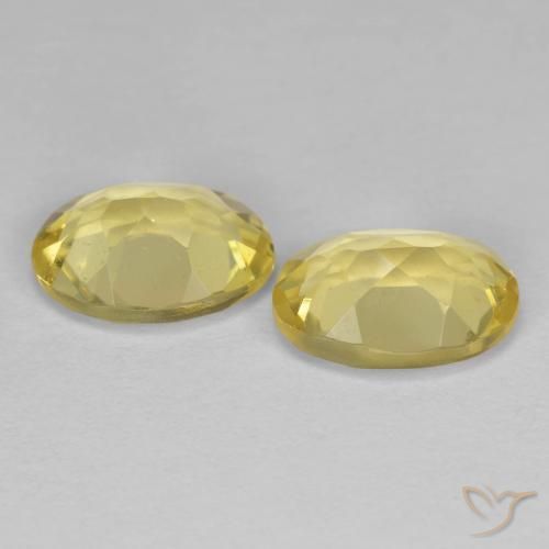 Gemas de Berilo dorado Amarillo dijón natural de 2.22 ct, Ovalada, VS