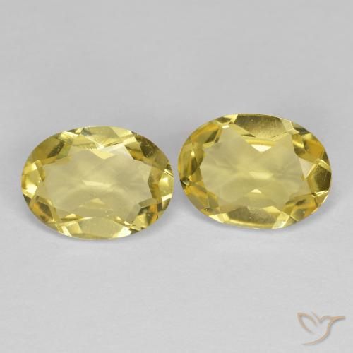 Gemas de Berilo dorado Amarillo dijón natural de 2.04 ct, Ovalada, VVS-VS