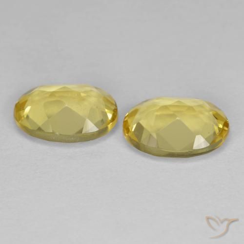 Gemas de Berilo dorado Amarillo dijón natural de 2.04 ct, Ovalada, VVS-VS