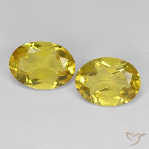 Gemas de Berilo dorado Amarillo medio natural de 2.09 ct, Ovalada, VS