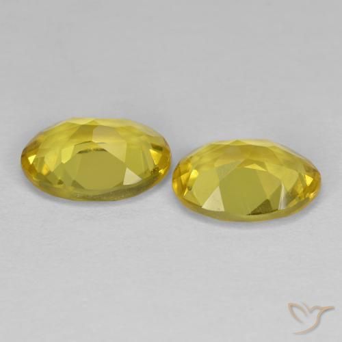 Gemas de Berilo dorado Amarillo medio natural de 2.09 ct, Ovalada, VS