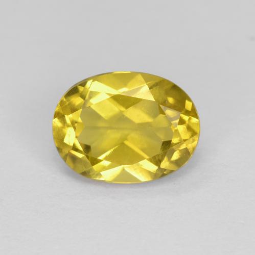 Berilo Dorado Amarillo natural de 1.36 ct, Corte Óvalo, VVS-VS