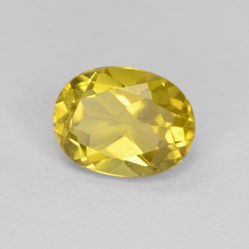 Berilo Dorado Amarillo natural de 1.36 ct, Corte Óvalo, VVS-VS
