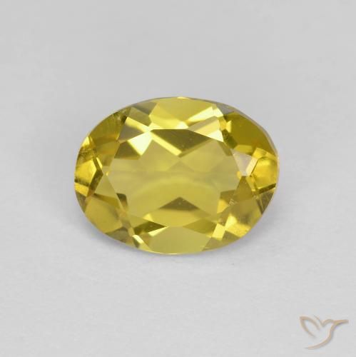 1.14ct Natural Amarillo claro medio Berilo dorado, Ovalada, VVS-VS