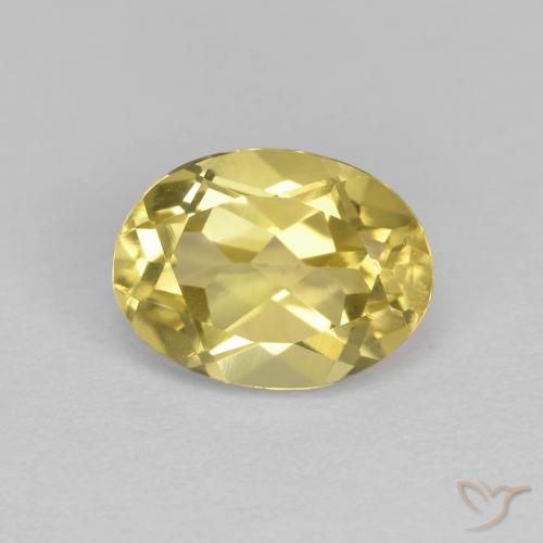 1.37ct Natural Amarillo mostaza Berilo dorado, Ovalada, VVS-VS