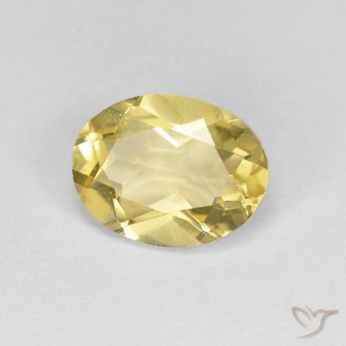 Berilo dorado Dorado claro natural de 1.23 ct, Ovalada, VS