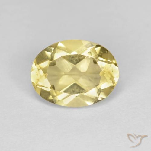 1.38ct Natural Amarillo terroso claro Berilo dorado, Ovalada, VS