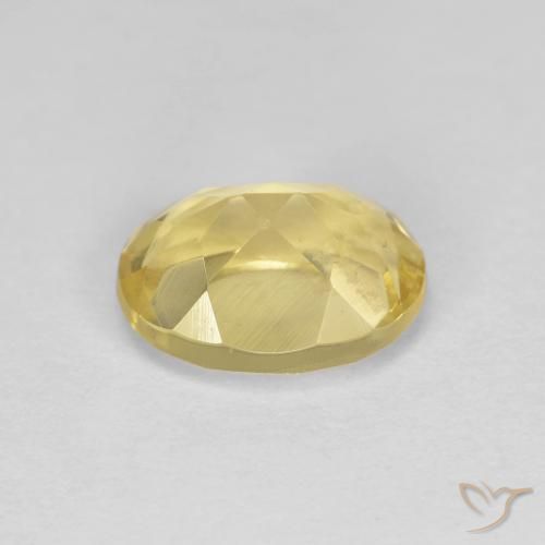 Berilo dorado Amarillo terroso claro natural de 1.38 ct, Ovalada, VS
