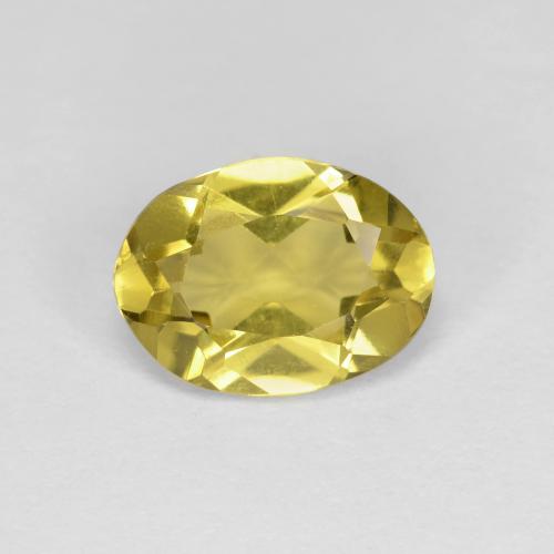 Berilo Dorado Amarillo claro natural de 1.18 ct, Corte Óvalo, VS