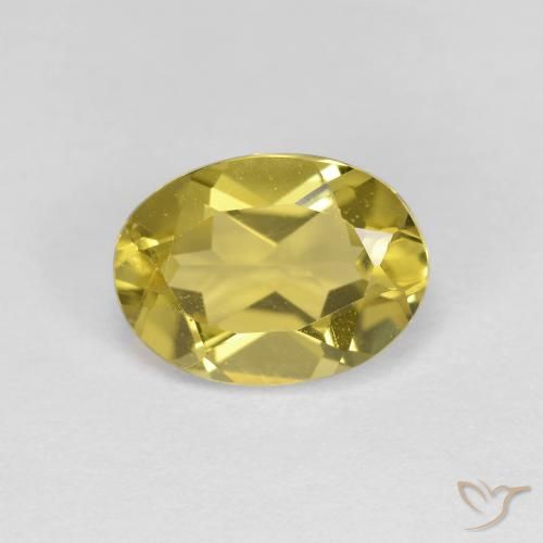 1.33ct Natural Amarillo claro Berilo dorado, Ovalada, VS