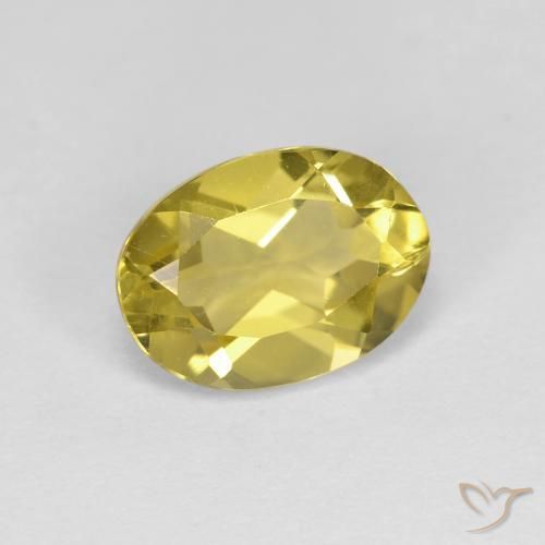 Berilo dorado Amarillo claro natural de 1.33 ct, Ovalada, VS