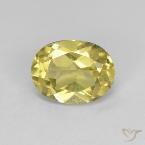 1.29ct Natural Amarillo claro Berilo dorado, Ovalada, VS